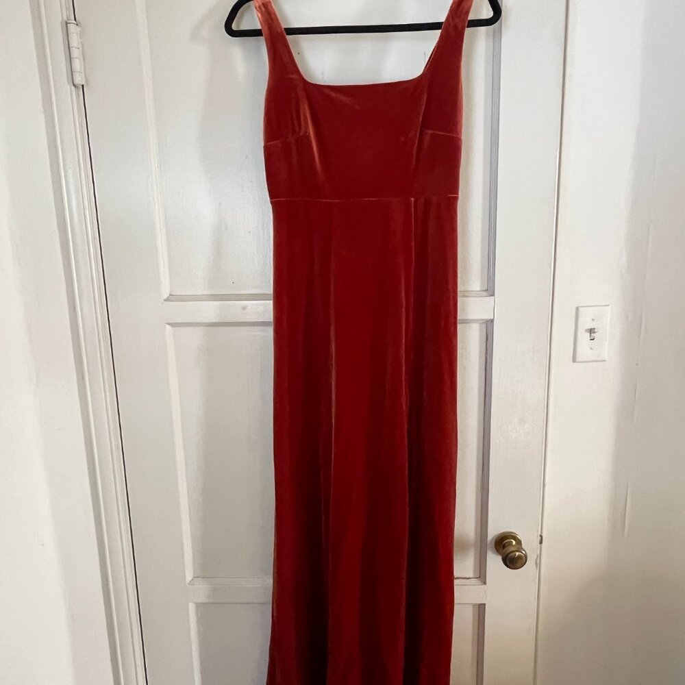 Alex Dress/ Velvet Burnt Orange